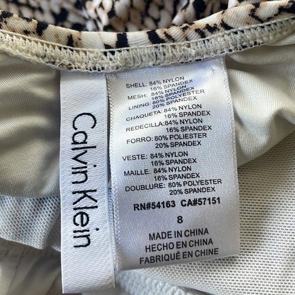 NWOT Calvin Klein Size 8 - One Piece Swim Suit - Picture 6 of 6